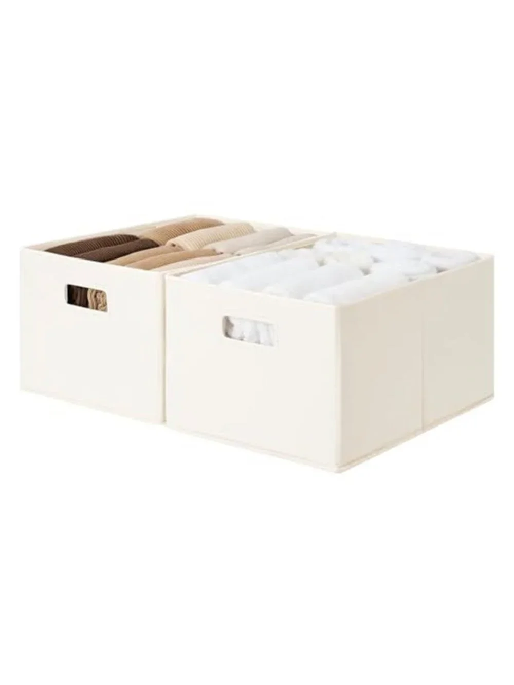 Fabric Storage Bins for Shelves, Large, 2-Pack Basket for Organizing Clothes